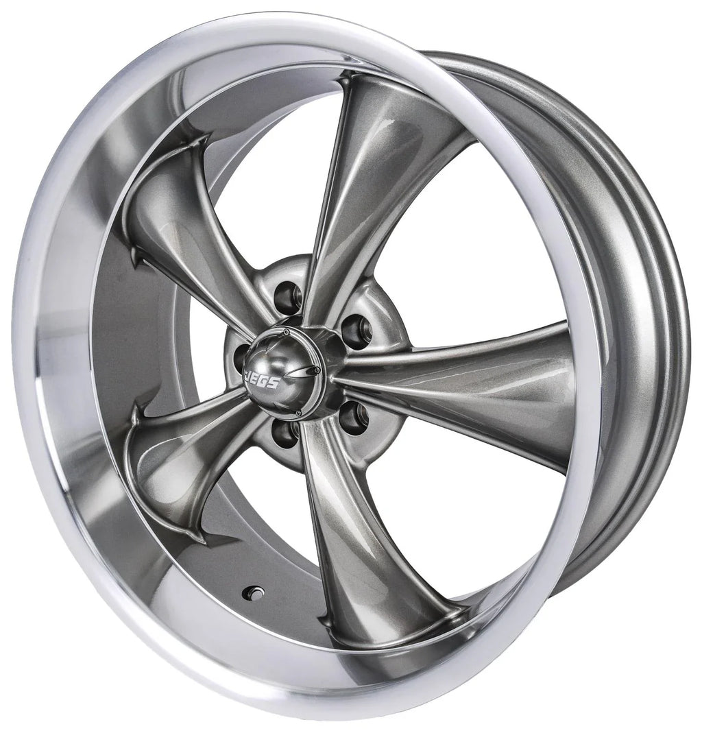 JEGS 681339 Resto-Rod Wheel Size: 20 x 8.5 Bolt Pattern: 5 x 4.75 Back Spacing: