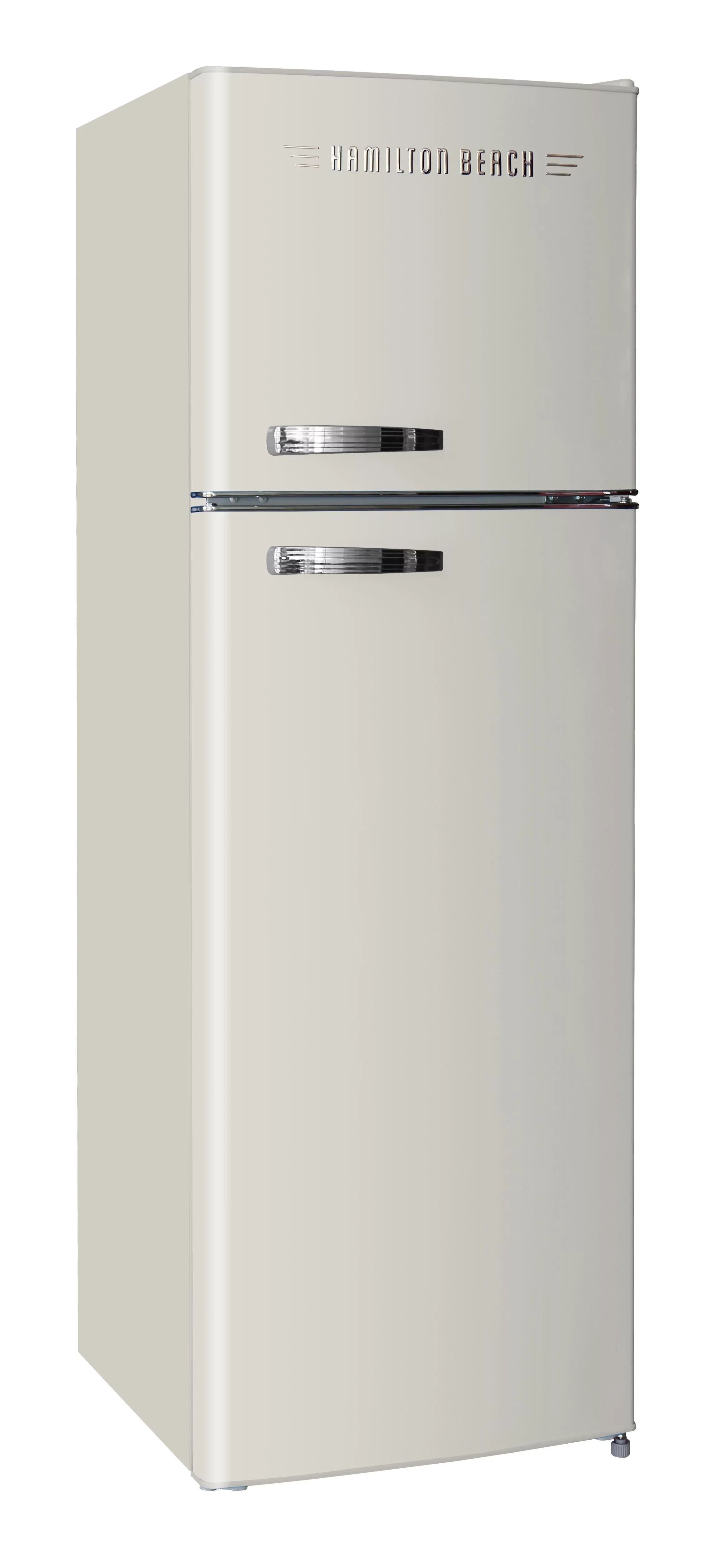 Hamilton Beach 10 Cu Ft Retro 2 Door Refrigerator, 5 Door Shelves, HCFC Free, Cream, HBF1050, Adjustable Thermostat Control