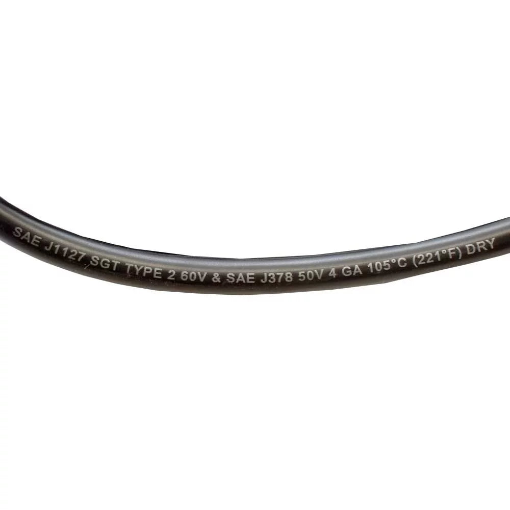 Triton Marine ship Battery Cable | 4 AWG 12 Foot 5/16 Lugs Black