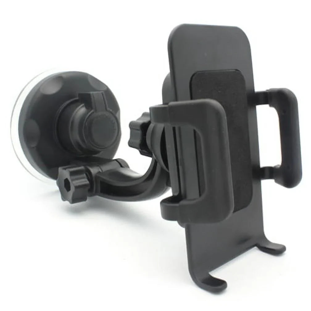 Car Mount Windshield Phone Holder Swivel Cradle Window Rotating Dock Suction Black D8 for Motorola Droid Turbo 2, Moto Z Droid Force Droid -  Galaxy J3 J5 J7, Note 4 5, S5 S6 Edge Edge+ S7