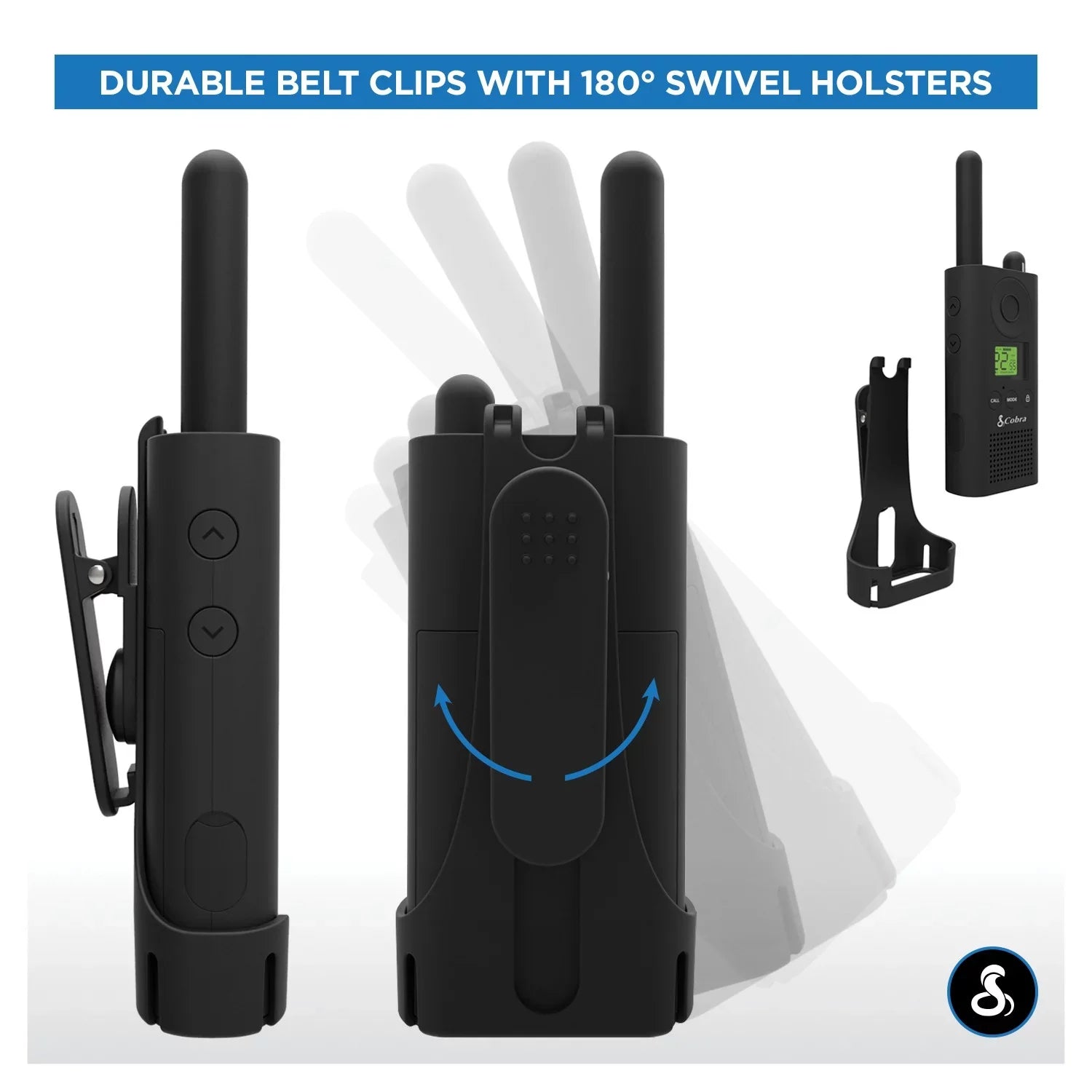 Cobra® MicroTALK CBA-PX880 Two-Way Radios, Black, Pack Of 2 Radios
