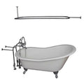 TKCTSN67-CP4 Tub Kit 67 CI Slipper  Shower Rd  Filler  Supplies  Drain-Chromeome