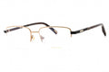 Chopard VCHF55 08FF Women's Shiny Grey Gold Metal Frame Eyeglasses