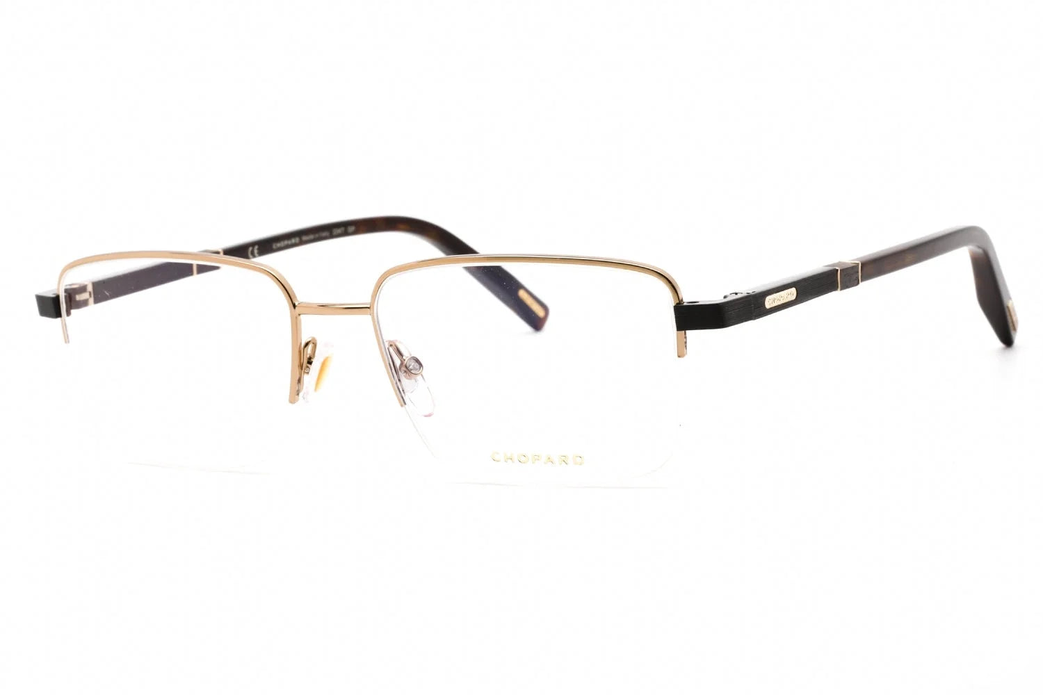 Chopard VCHF55 08FF Women's Shiny Grey Gold Metal Frame Eyeglasses