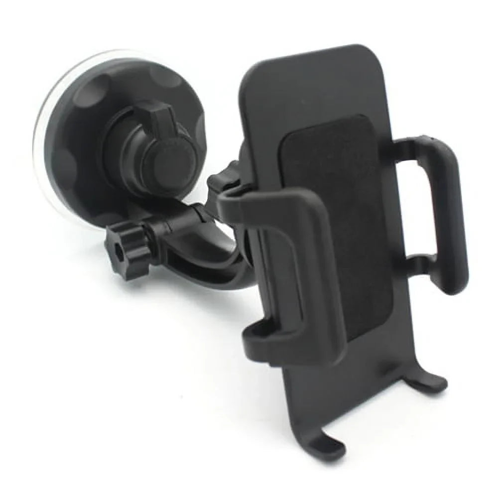 Car Mount Windshield Phone Holder Swivel Cradle Window Rotating Dock Suction Black D8 for Motorola Droid Turbo 2, Moto Z Droid Force Droid -  Galaxy J3 J5 J7, Note 4 5, S5 S6 Edge Edge+ S7