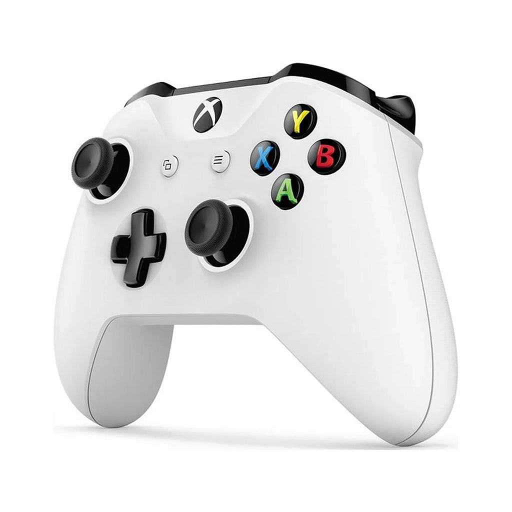 Pre-Owned  Xbox One S 1TB with 2 Controller, 4K Ultra HD White with BOLT AXTION Cleaning Kit Headset Bundle (Refurbished: Like New)