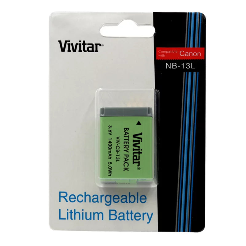 Two Vivitar Rechargeable Replacement Battery  NB 13L for  PowerShot SX720 HS Digital Camera
