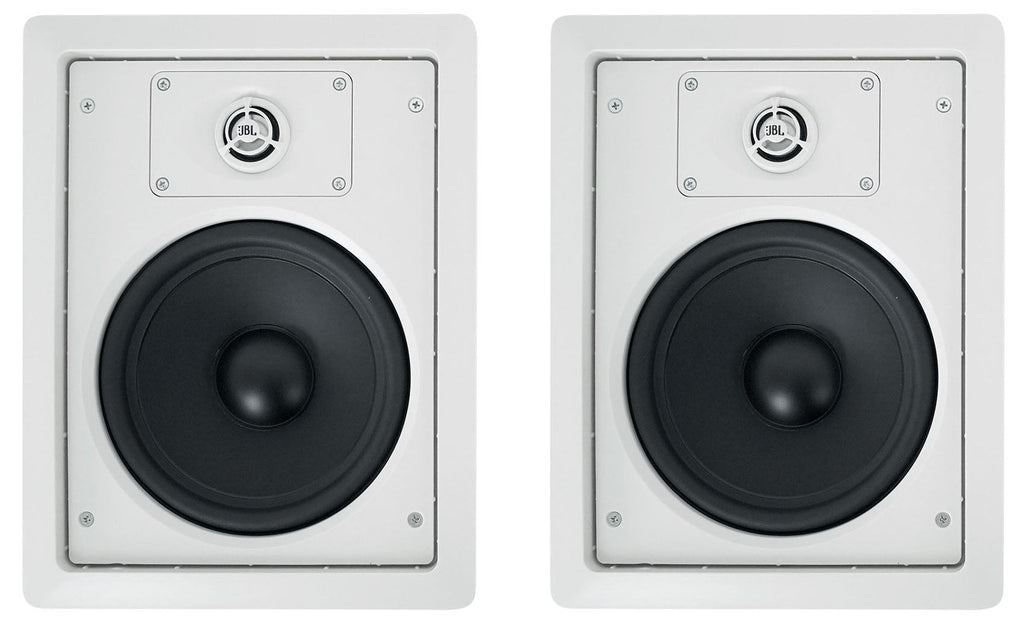 (4) JBL CONTROL 128 WT 8" 50w Commercial 70v In-Wall Speakers+Amp For Restaurant