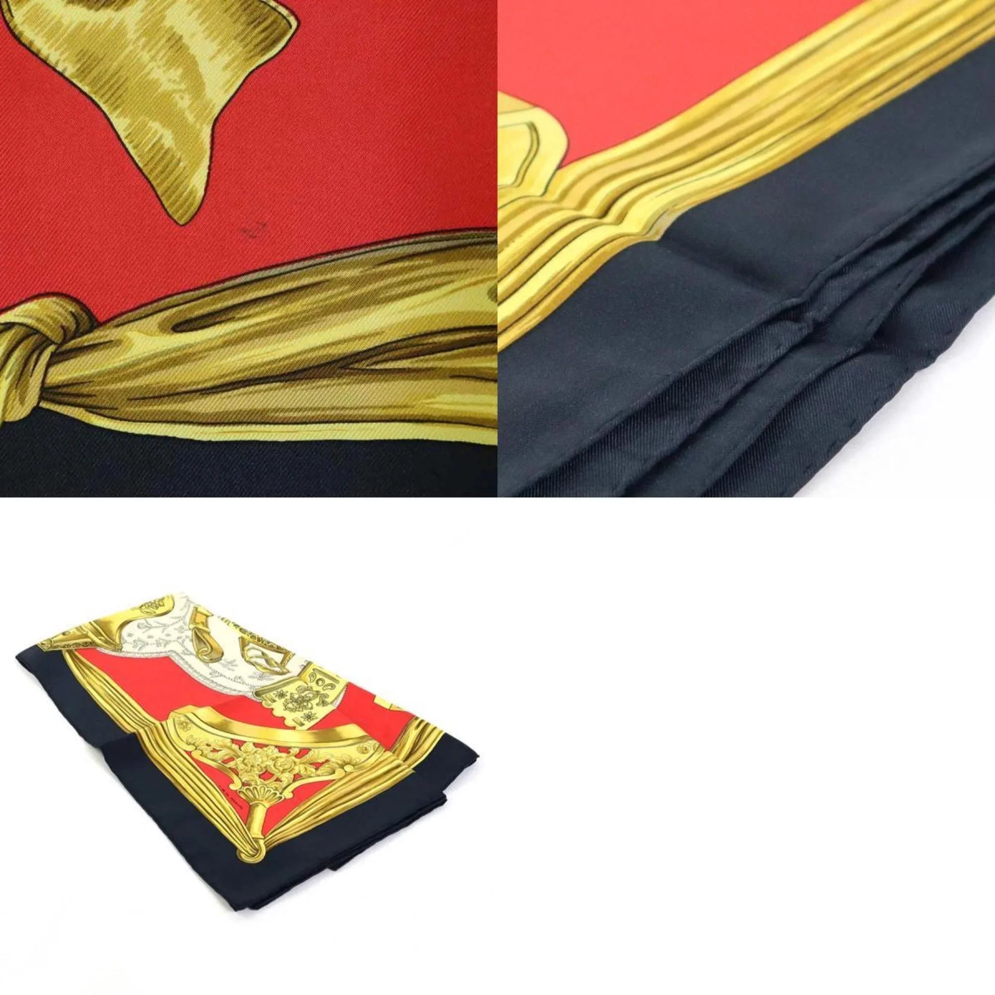 Pre-Owned HERMES Scarf Muffler Carre90 ETRIERS Silk Multicolor Ladies (Good)