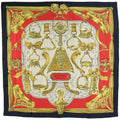Pre-Owned HERMES Scarf Muffler Carre90 ETRIERS Silk Multicolor Ladies (Good)