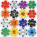 DA VINCI Golf Ball Marker Poker Chip Collection, 11.5 Gram Striped Chips