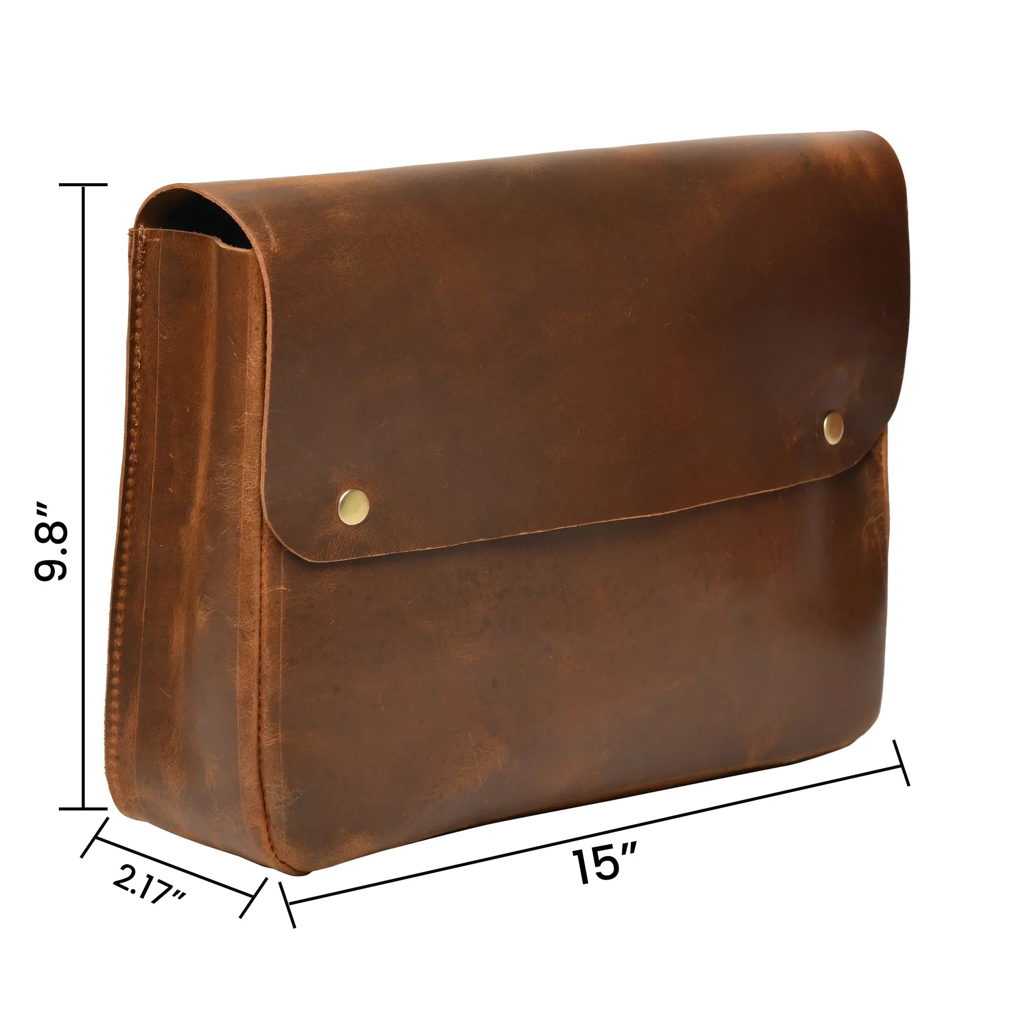 Top Grain Leather Portfolio Envelope Document File Folder MacBook Holder Sleeve Case Folio