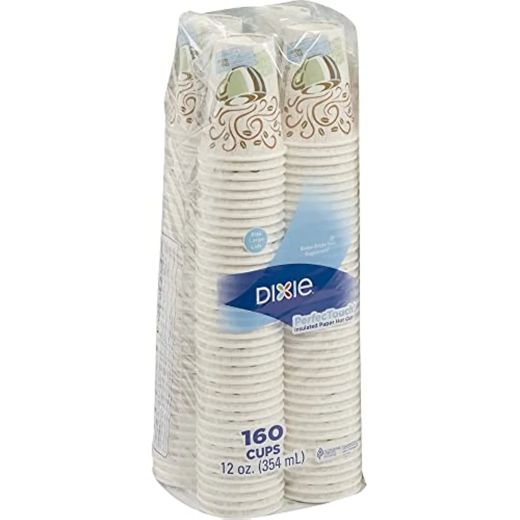 Insulated Paper Hot Coffee Cup By Gp Pro (Georgia-Pacific), Coffee Haze, 5342Cdsbp, 160 Cups Per Case, Coffee Haze Design. Dixie Perfectouch 12 Oz