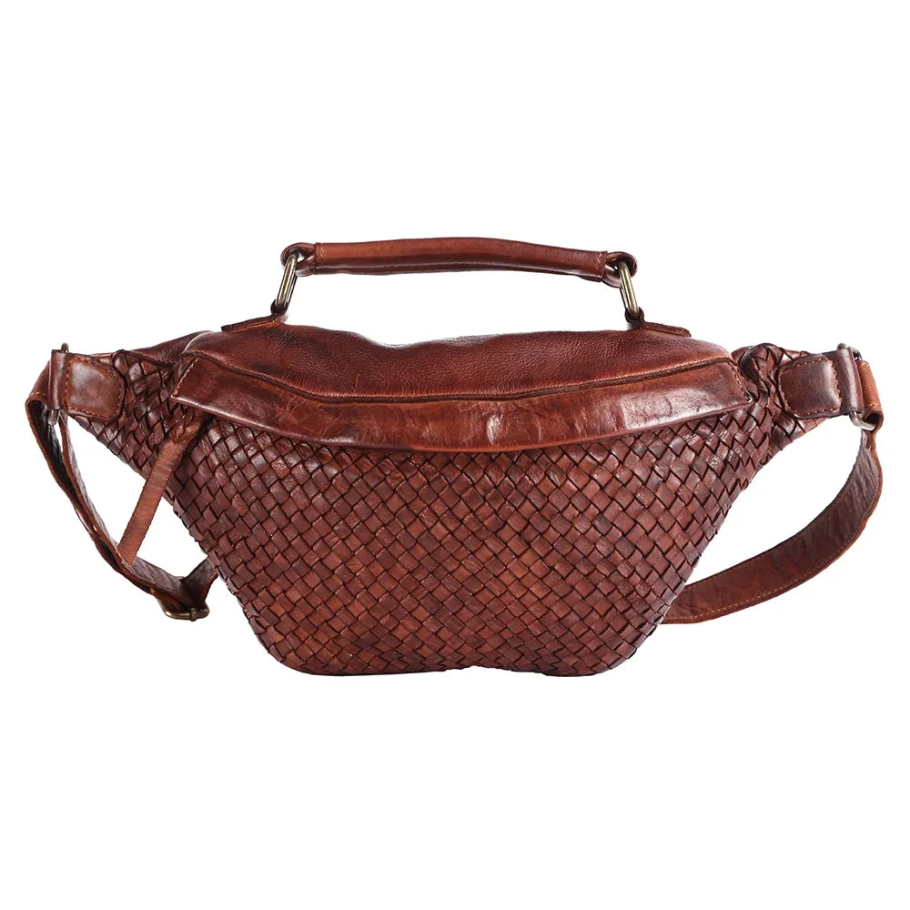 NM Never Mind Nmbgm148E Fanny Pack Vintage Handmade Genuine Cowhide Leather Women Bag Western Handbag Purse