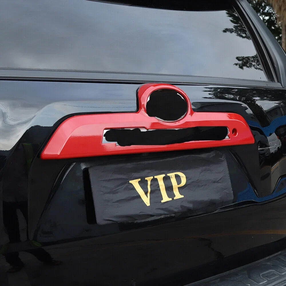 Teledu Red Rear Trunk Tailgate Handle Frame Decor shield Trim Bezels 4Runner