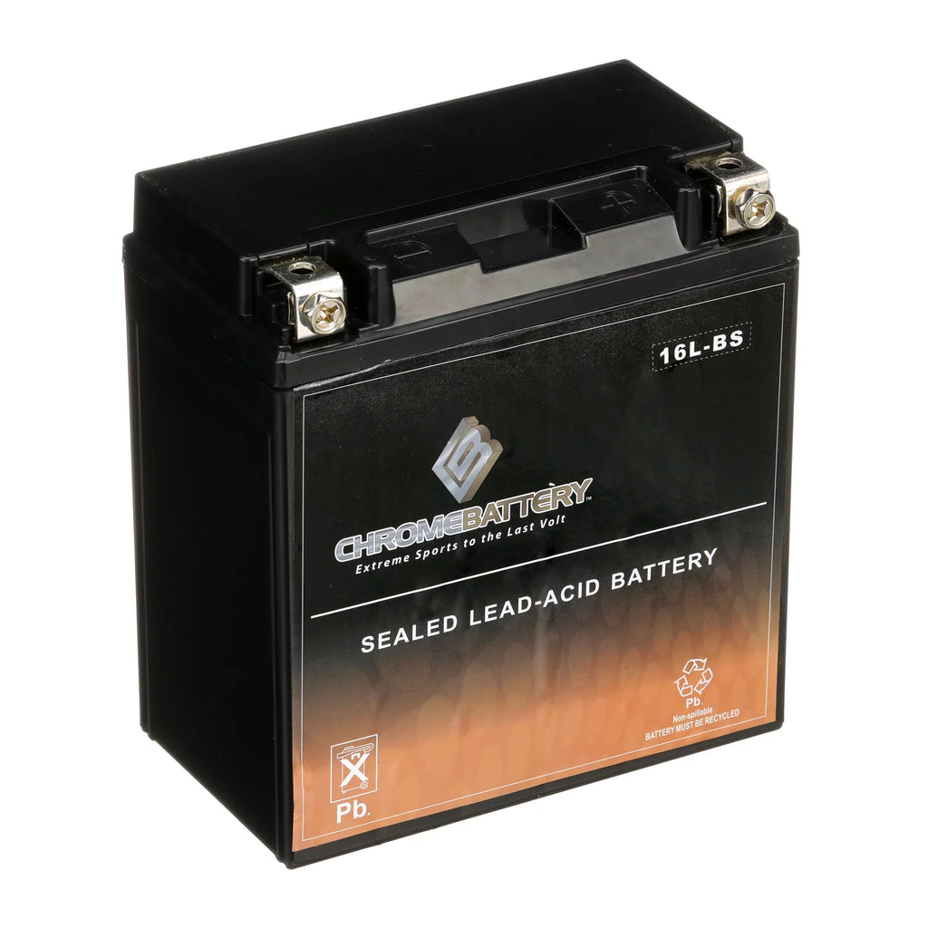 Chrome Battery YTX16L-BS (16L-BS 12 Volt,14 Ah, 230 CCA) Jet Ski Battery for Yamaha Wave Runner 1991