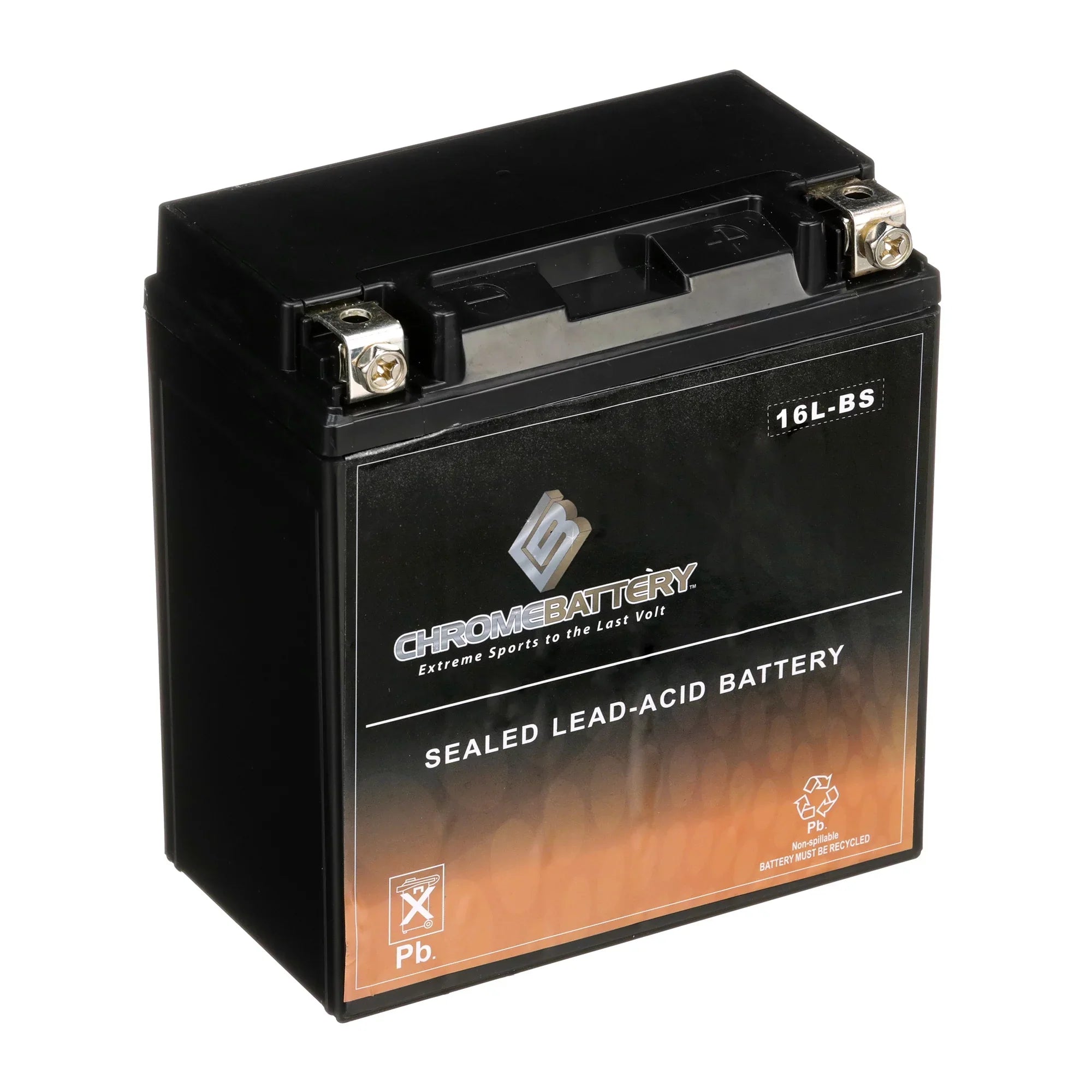 Chrome Battery YTX16L-BS (16L-BS 12 Volt,14 Ah, 230 CCA) Jet Ski Battery for Yamaha Wave Runner 1991