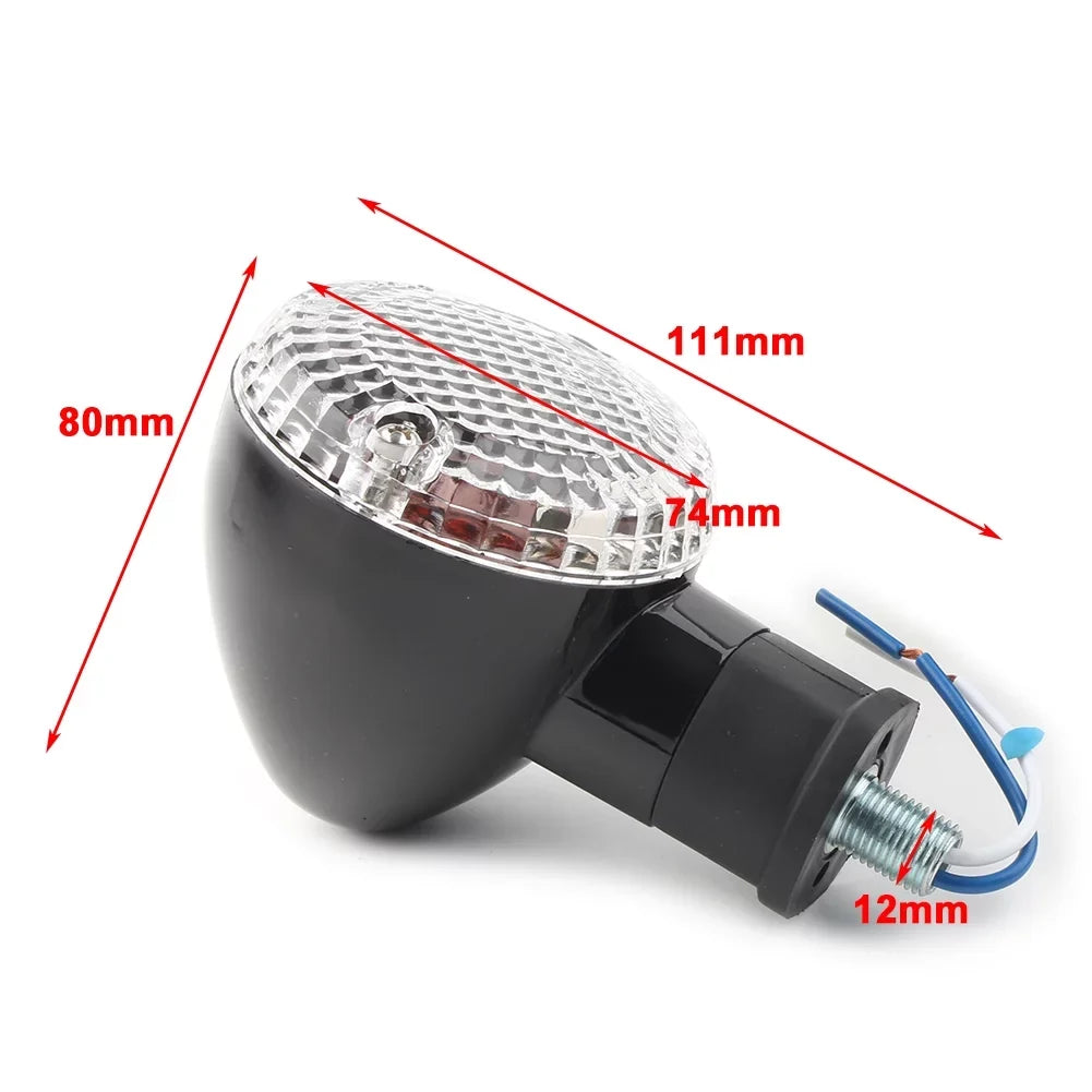 BFY 1Pair Motorcycle Turn Signal Lamp Amber Indicator Blinker Light w/ Clear shield for Yamaha Bolt XVS950 2014 2015 2016 2017 2018