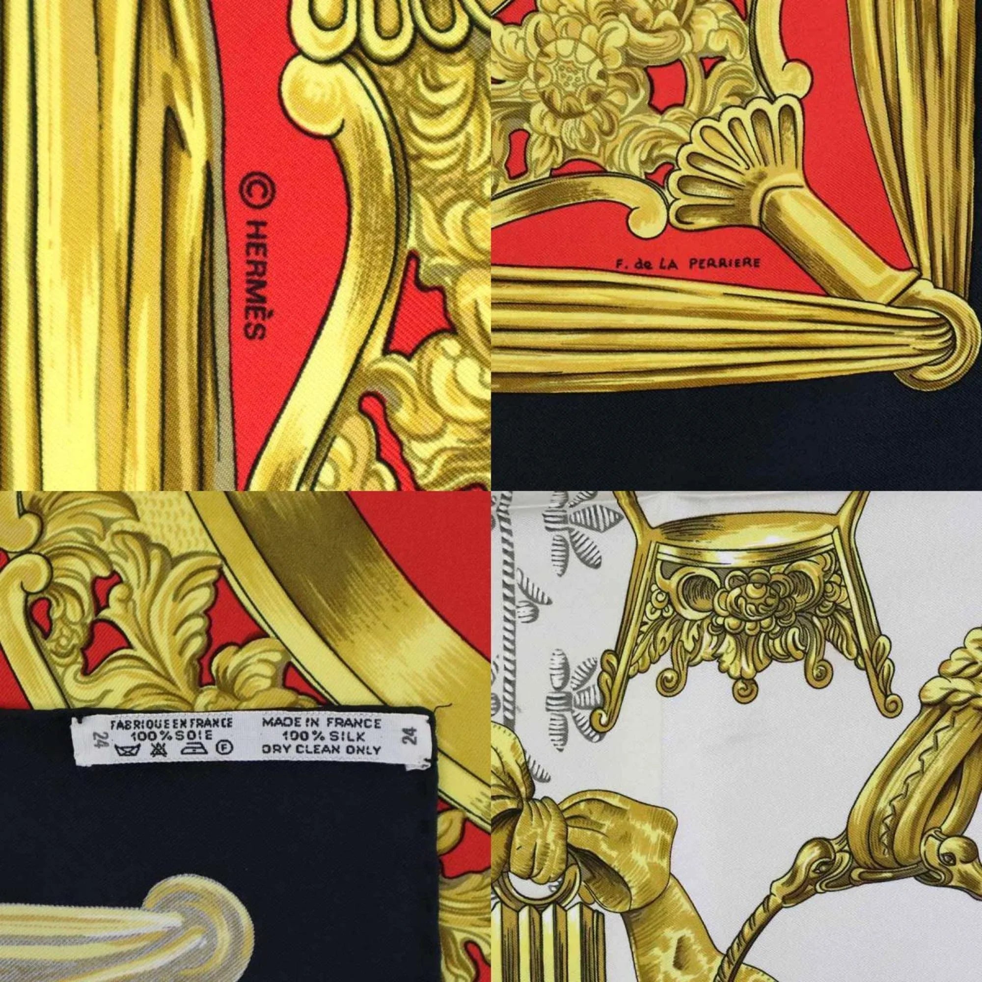 Pre-Owned HERMES Scarf Muffler Carre90 ETRIERS Silk Multicolor Ladies (Good)