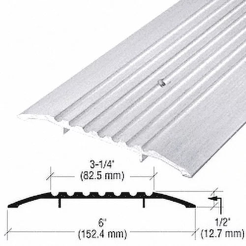 CRL 42A185 6" Aluminum Commercial Saddle Threshold - 185" Length