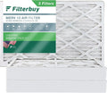 Filterbuy 12x24x4 MERV 13 Pleated HVAC AC Furnace Air Filters (3-Pack)