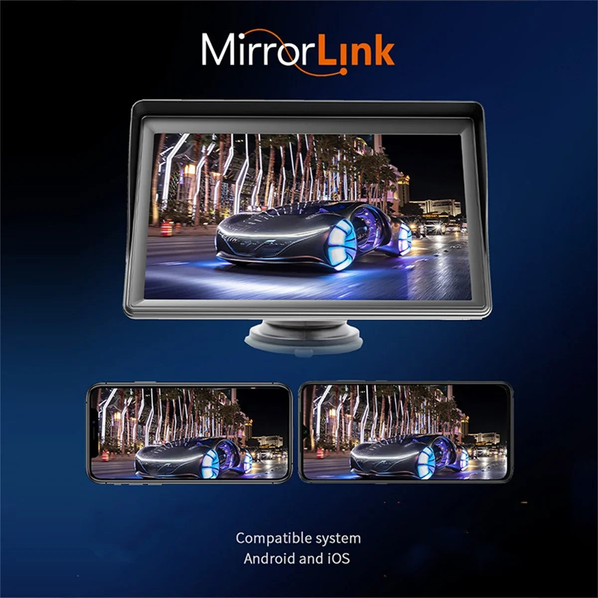 7 Inch Car Stereo Radio, Double DIN Bluetooth Car MP5 Player, Digital Display Full HD Touchscreen with Reverse Camera and Mirror Link Function, android auto