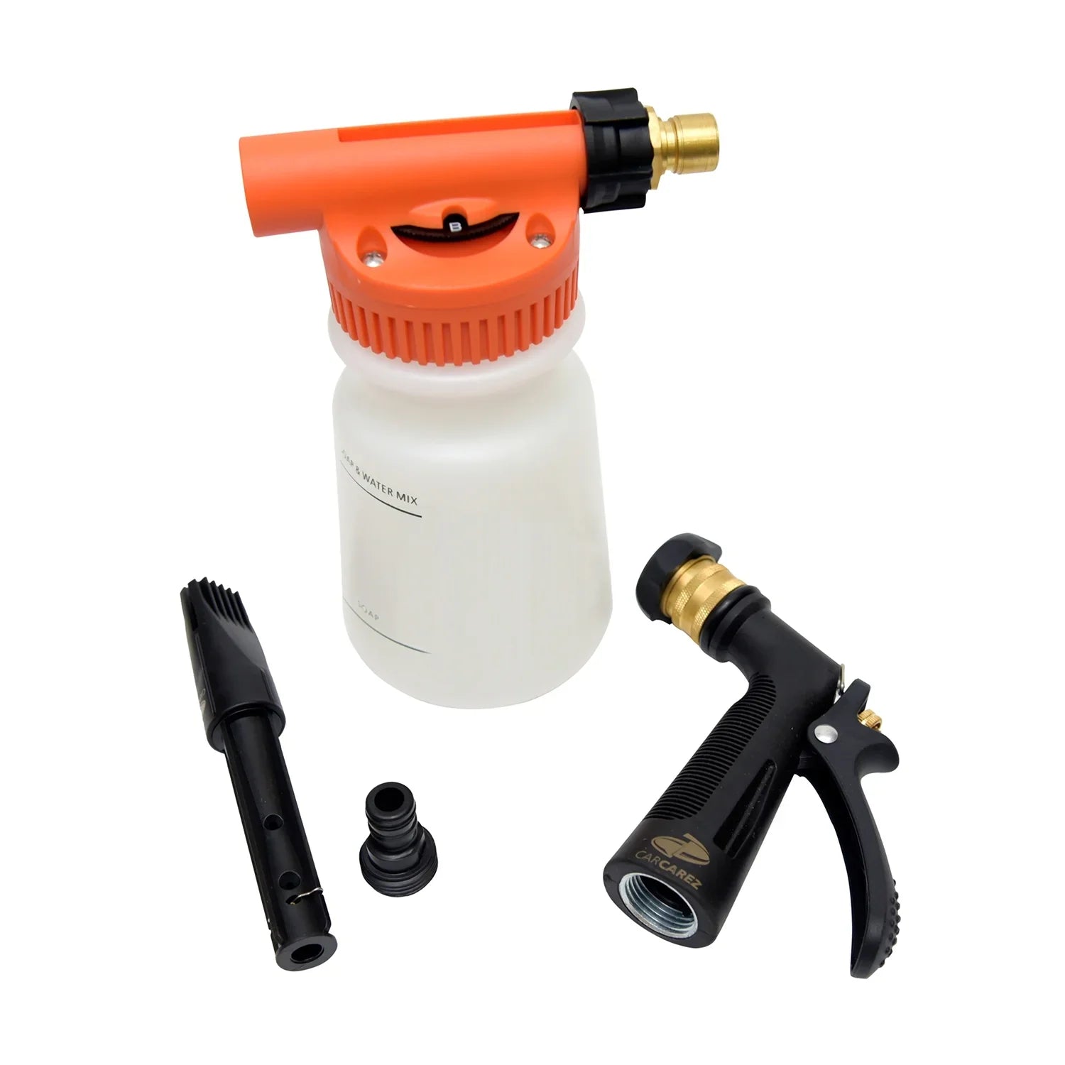 Carcarez Car Wash Foam Gun with Chenille Premium Scratch-Free Microfiber Wash Mitt