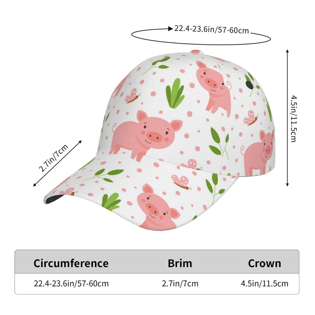 Lukts Funny Little Pigs Cap Hat For Men/Women,Unstructured/Cotton