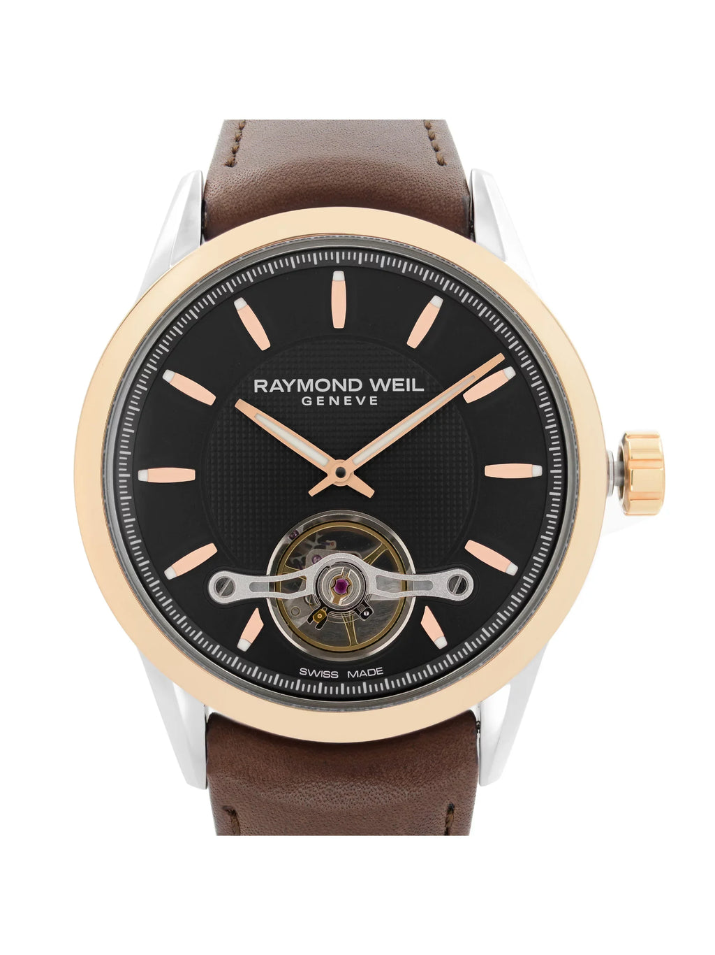 Raymond Weil Freelancer 42.5mm Leather Steel Automatic Mens Watch 2780-SC5-20001