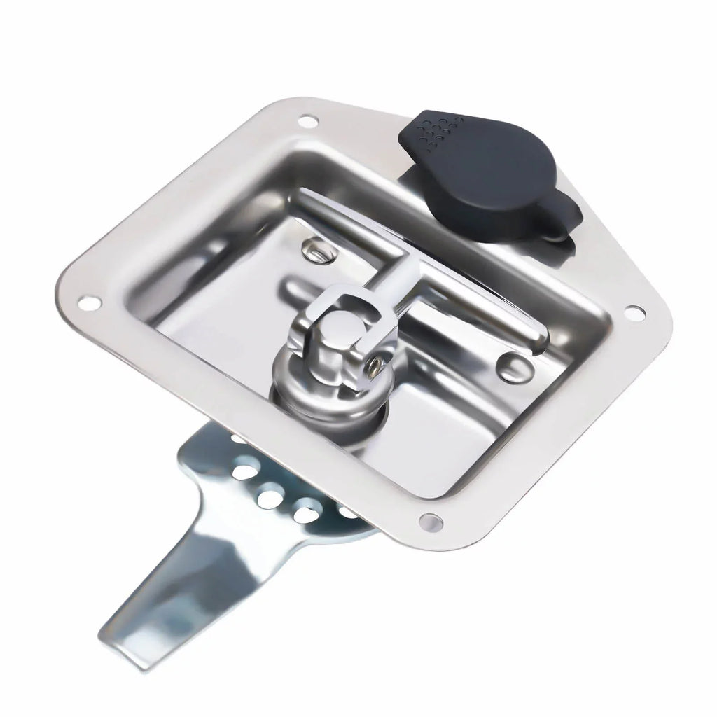 Set of 6 Folding T-handle Tool Box Lock RV Door Latch w/ 12 Keys Stainless Steel