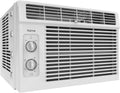Ft.. hOmeLabs Window Air Conditioner 5000 BTU - Easy Mechanical Control Compact AC Unit with Washable Reusable Filter, 2 Cooling Speeds, 2 Fan Speeds - Ideal for Bedroom and Rooms up to 150 Sq