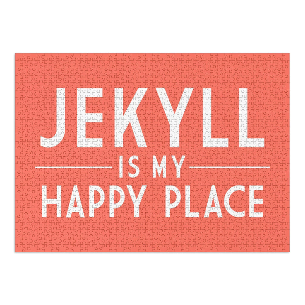 Jekyll Island, Georgia, Jekyll Is My Happy Place, Simply Said (1000 Piece Puzzle, Size 19x27, Challenging Jigsaw Puzzle for Adults and Family, Made in USA)
