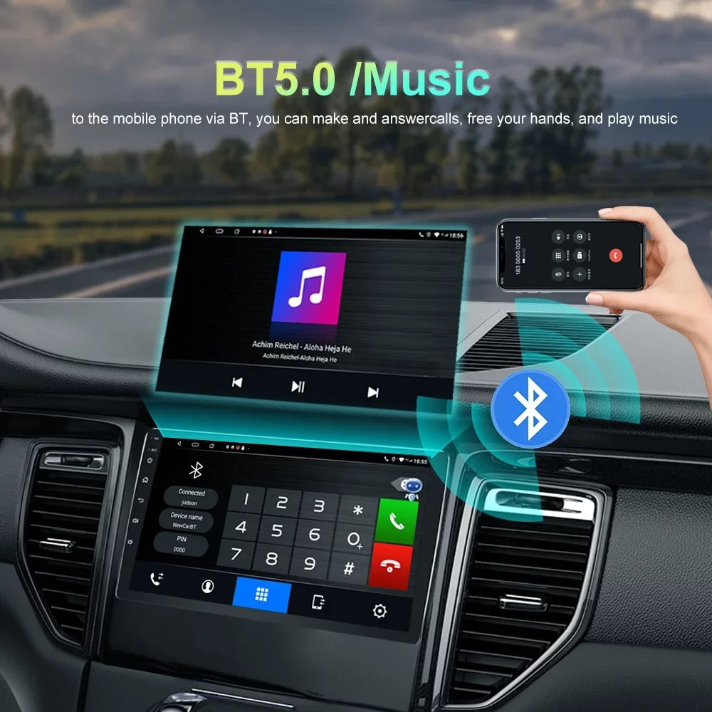 10.1 Inch Car Audio for  Tundra 2007-2013, Sequoia 2008-2017, Android 13 GPS Navigation with Bluetooth 5.0 FM AM Radio DSP Carplay 4GB 64GB