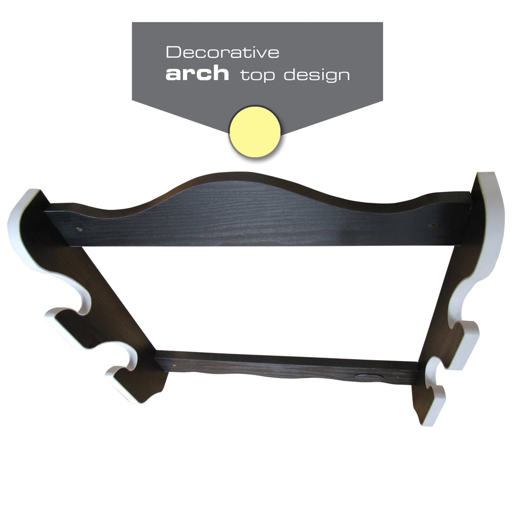Rush Creek Creations Martial Arts Samurai Katana 2 Sword Rack Wall Mount - Convenient Assembly