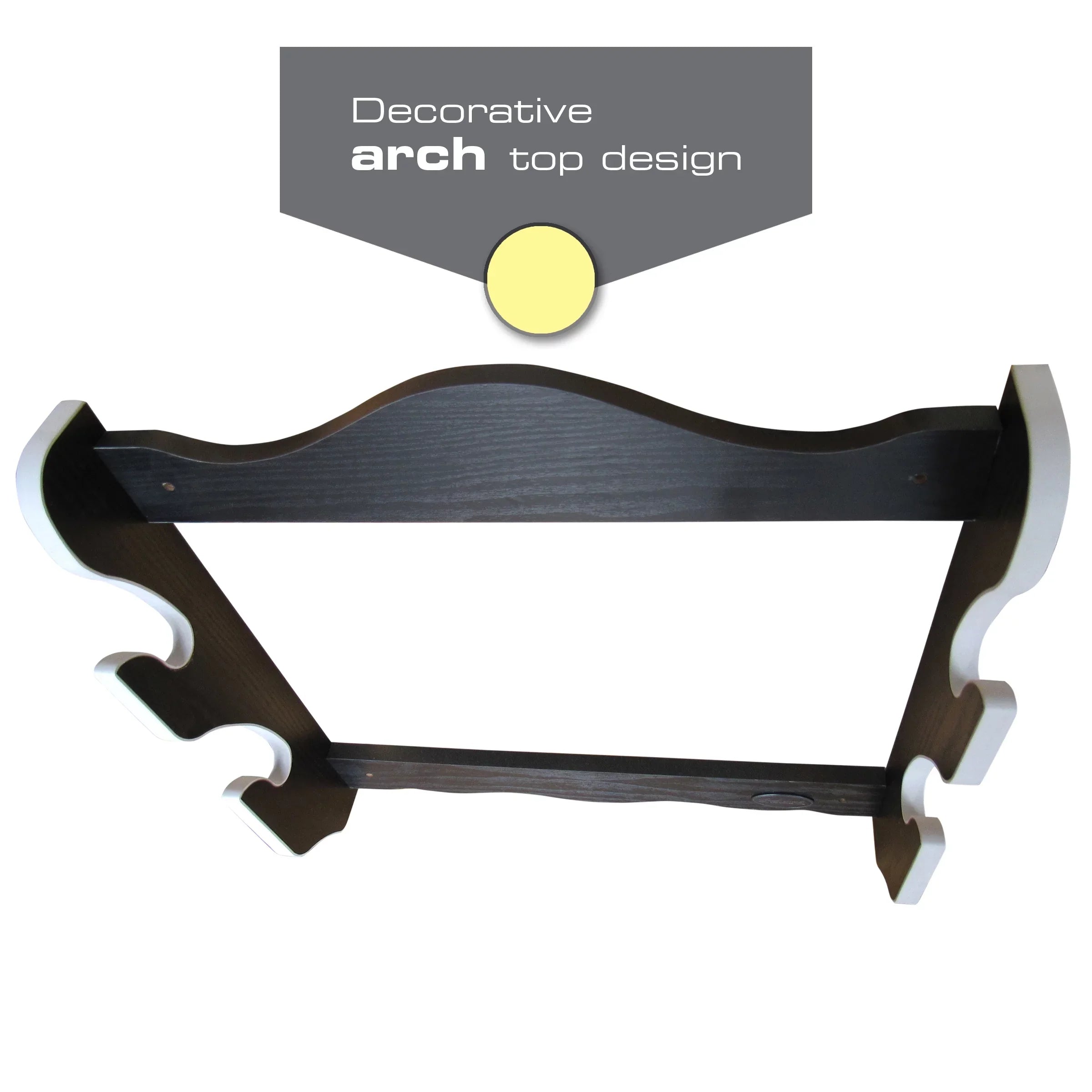 Rush Creek Creations Martial Arts Samurai Katana 2 Sword Rack Wall Mount - Convenient Assembly
