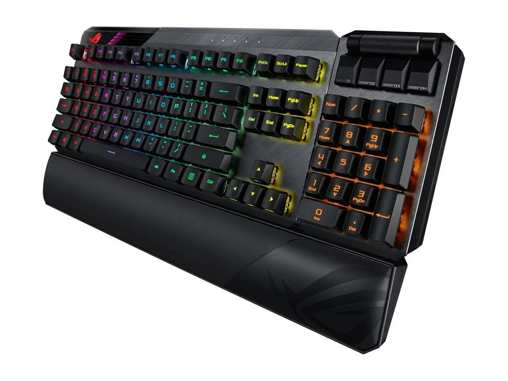 MA02 ROG Claymore II Wireless Modular Gaming Mechanical Keyboard with ROG RX Blue Switches, detachable numpad & wrist rest