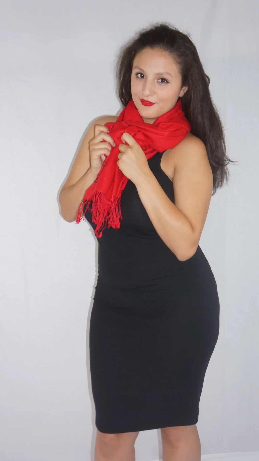 Scarf/Scarves/Shawl/Shawls/Stole/Wrap/Pashmina Scarf/Pashmina Shawl/Cashmere/Cashmere Scarf/Wool/Silk (Lipstick Red)