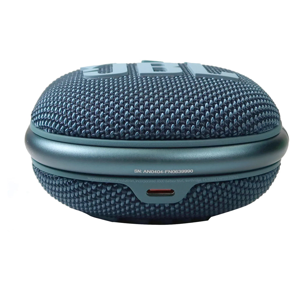 JBL Clip 4 Portable Bluetooth Waterproof Speaker (Blue) with JBL T110 in Ear Headphones