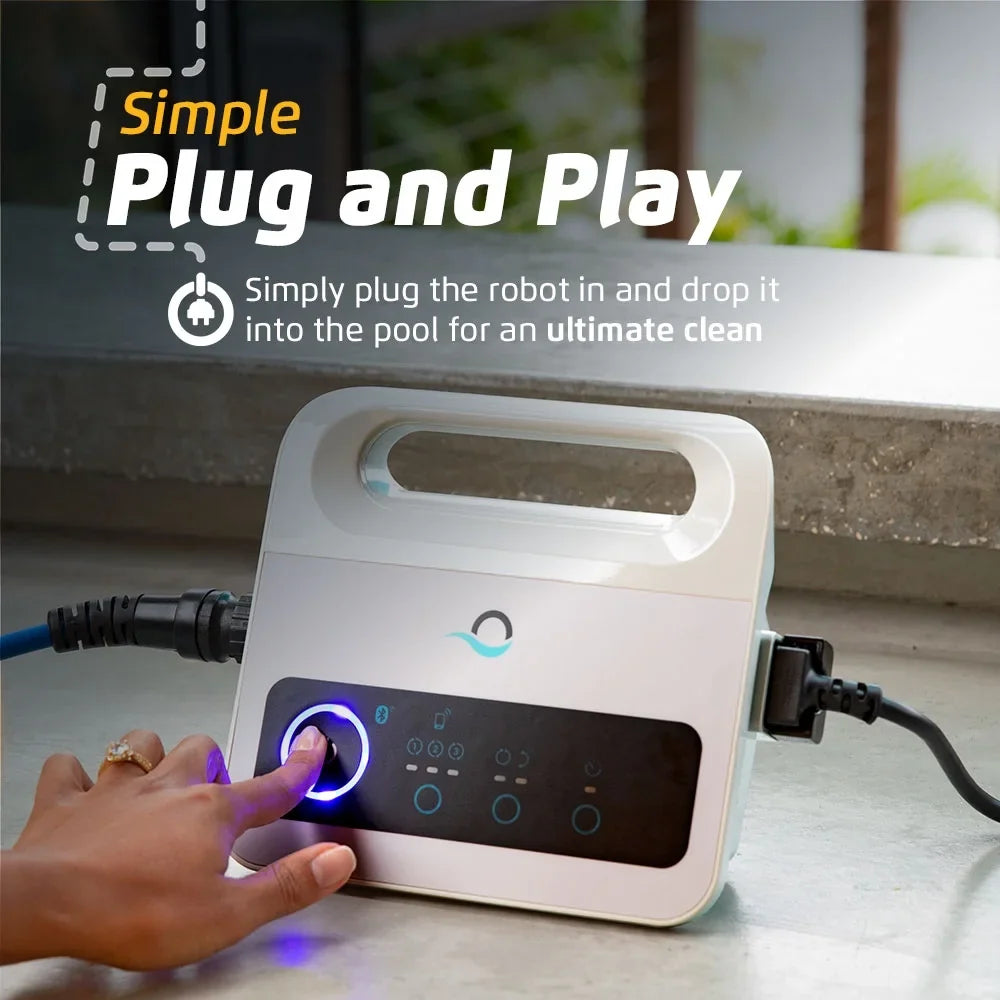 Dolphin Proteus DX4 Robotic Pool Vacuum Cleaner — Wall Climbing Capability — Powerful Waterline Scrubbing — Ideal for All Pool Types up to 50 FT in Length