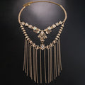 Crystal Face Chain Costumes Halloween Mask for Women Headpiece Tassel Hair Jewelry Face Jewelry Rhinestone