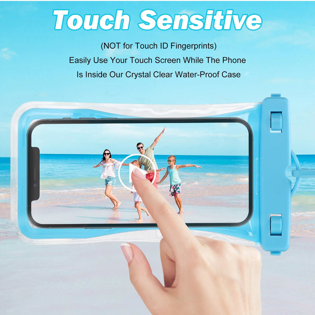 Urbanx Universal Waterproof Phone Pouch Cellphone Dry Bag Case Designed For Ulefone Armor 7 Perfect Fit for All Other Smartphones Up To 7" - 3 Cases - Mixed Colors