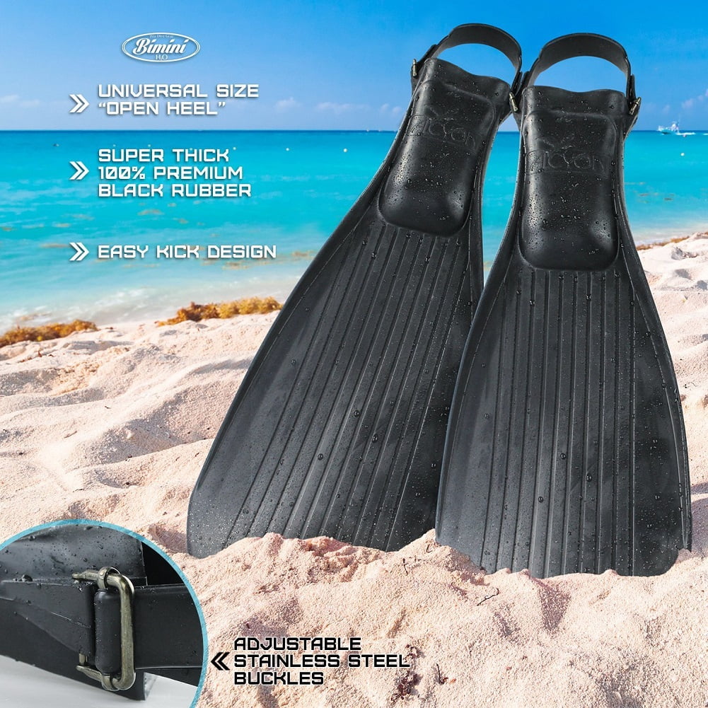 Bimini H2O Alcyon Snorkeling Fins Fully Adjustable fits 9 and half to 14