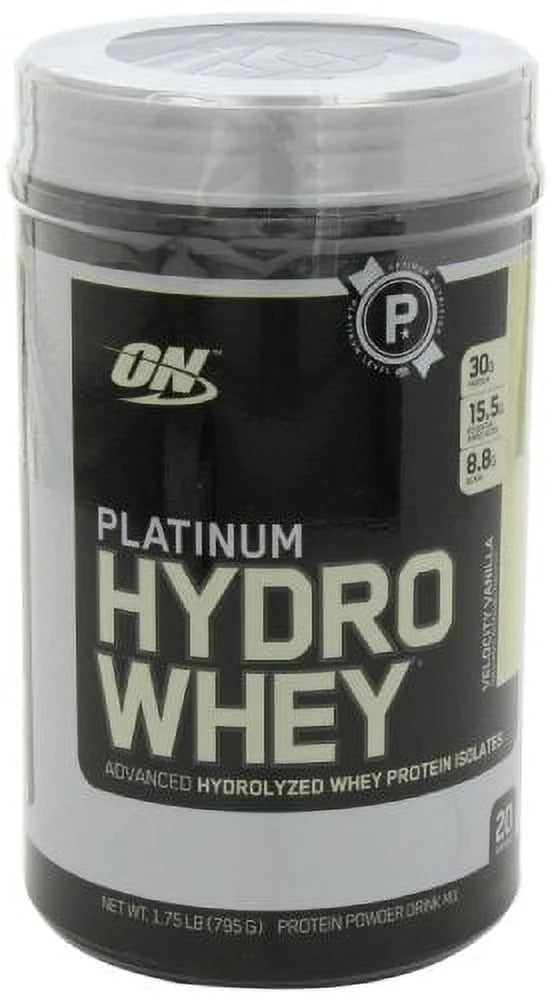 Optimum Nutrition Platinum Hydrowhey Protein Powder, Velocity Vanilla,1.75 Pound
