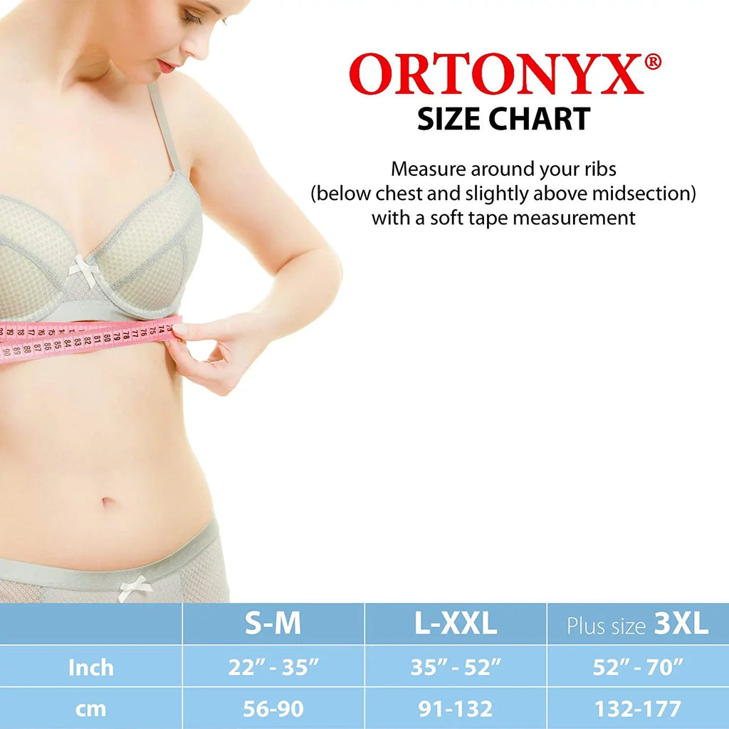 ORTONYX 6.25" Broken Rib Brace Unisex - Elastic Chest Wrap Comppression Support Belt - Rehabilitation of Cracked, Fractured, Dislocated Ribs Post-Surgery Aid Plus Size 3XL Beige / ACOX5226-BG-3XL
