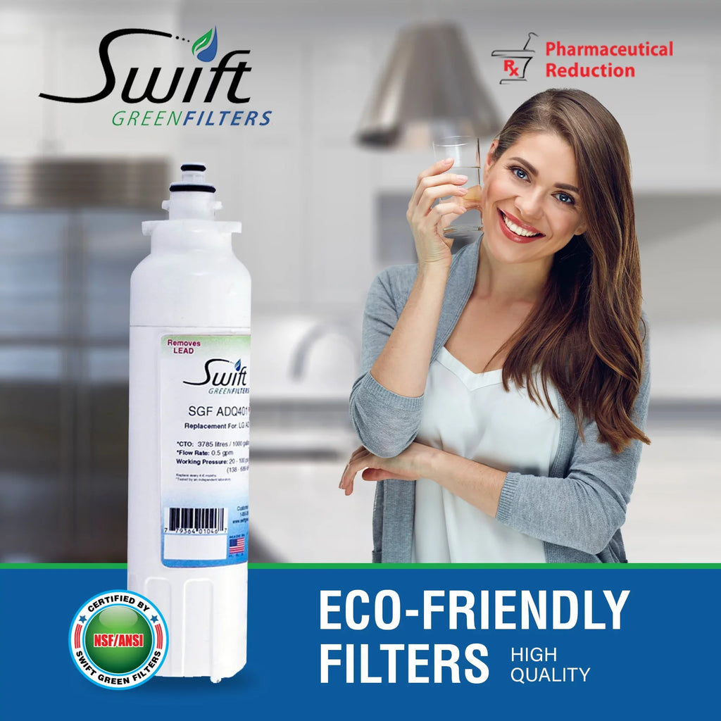 Swift Green Filters SGF-ADQ401 Rx Pharmaceutical Replacement for  LT800P Refrigerators liquid Filters(Pack of 2)