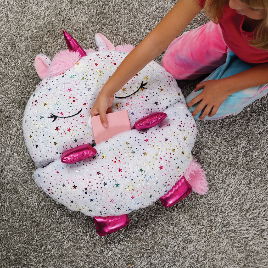Happy Nappers Pillow Plush Toy and Sleeping Sack in One, Unicorn