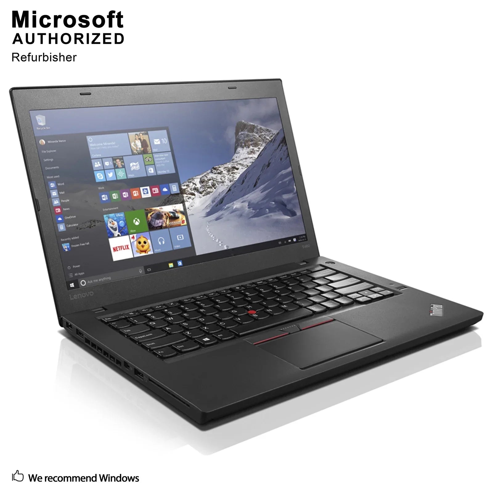 Used Grade A  ThinkPad T460 14" Laptop,  Core I5-6300U up to 3.0G, 8G DDR3L, 500G, miniDP, HDMI, USB 3.0, W10P64-Multi Languages Support (EN/ES/FR)