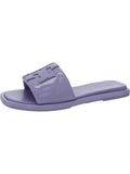 Tory Burch Womens Double T Sport Slide Leather Slides Flat Sandals