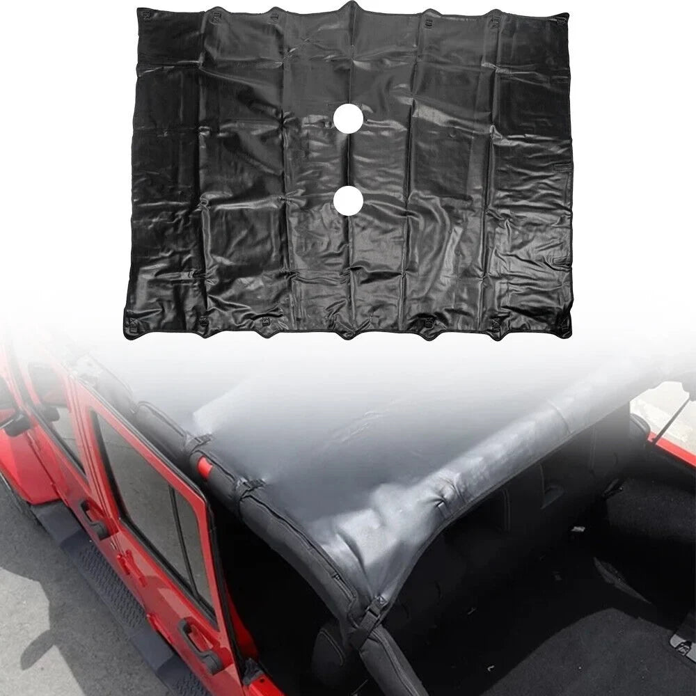 Enjoy Comfort and Sun Protection with Leather Top Sunshade for Jeep Wrangler JK JKU 07-18 - Easy Installation