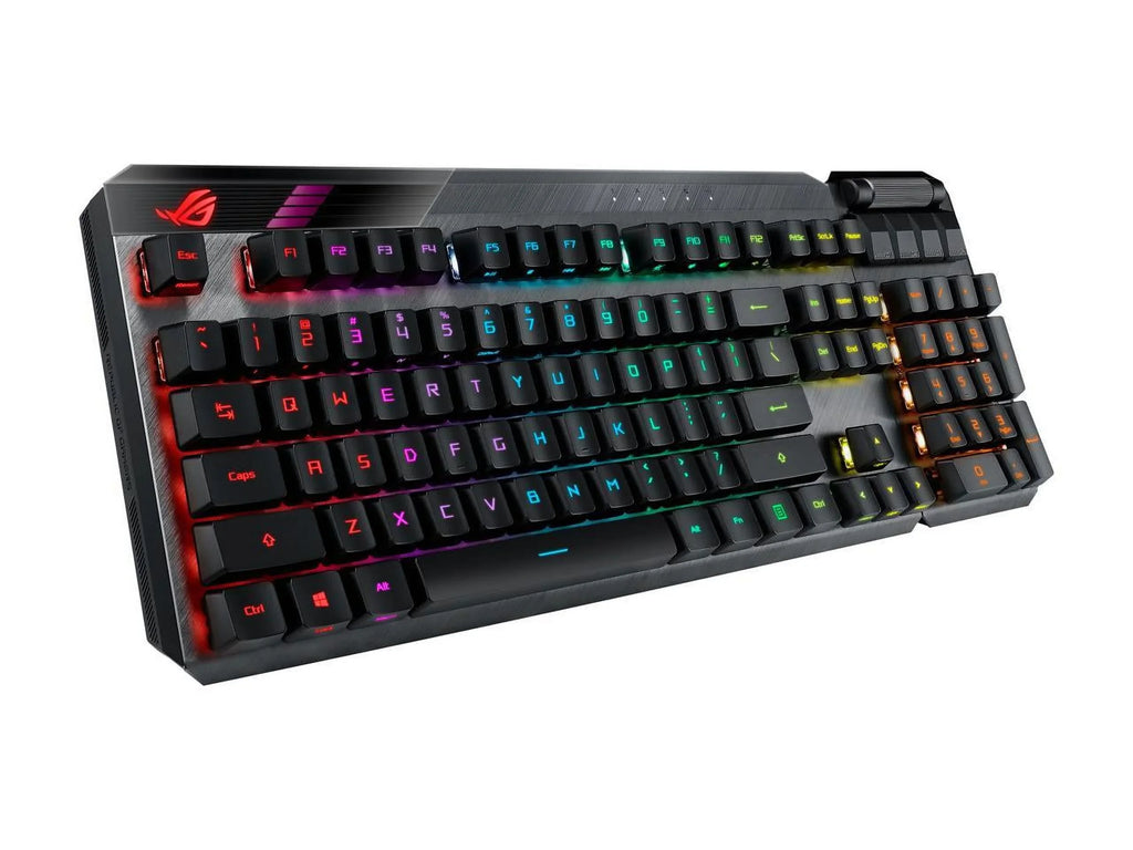 MA02 ROG Claymore II Wireless Modular Gaming Mechanical Keyboard with ROG RX Blue Switches, detachable numpad & wrist rest